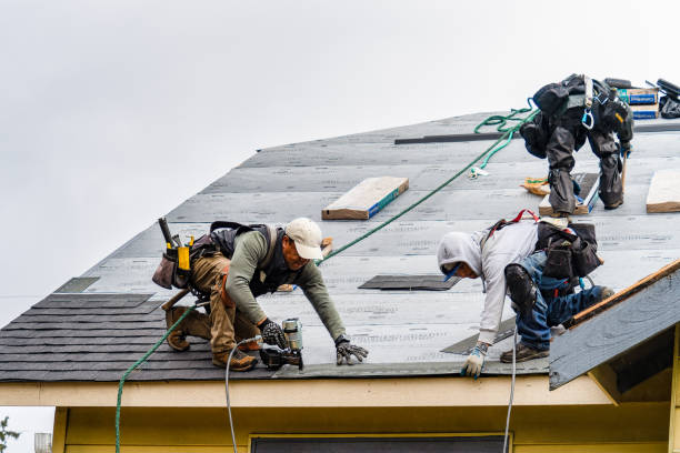 Professional Roofing technician working in Mystic, IA